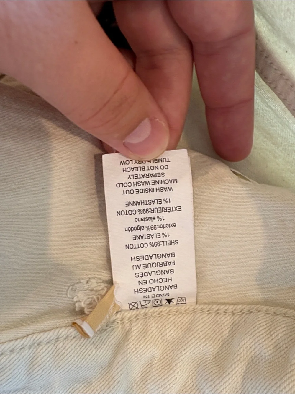 Michael Kors Cream Wide-Leg Jeans